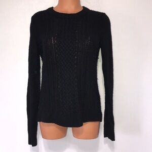 T. Babaton Cashmere Wool Blend Knit Sweater Black Size Medium